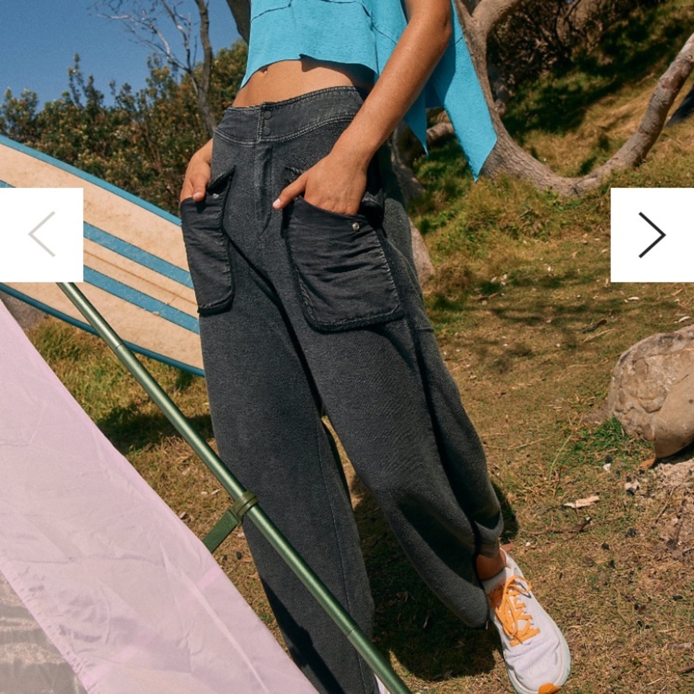 FP Movement by Free People Charcoal Wide-Leg Sweatpants